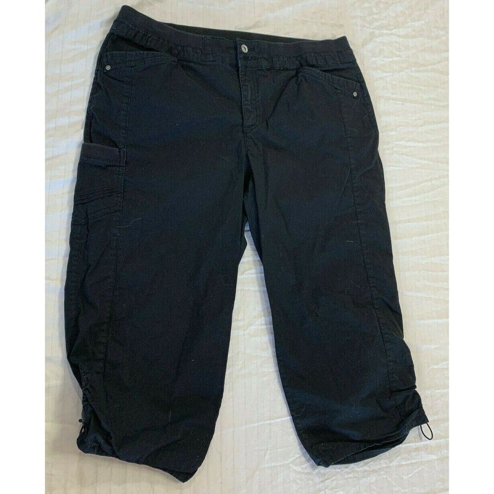 INDIGO WOMENS CARGO CAPRIS PANTS SIZE 14